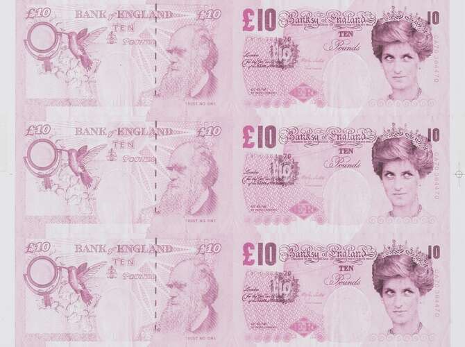 Di-Faced Tenner by Banksy