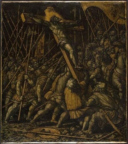 Girolamo Da Treviso (The Younger), ‘Raising of the Cross’, ca. 1530