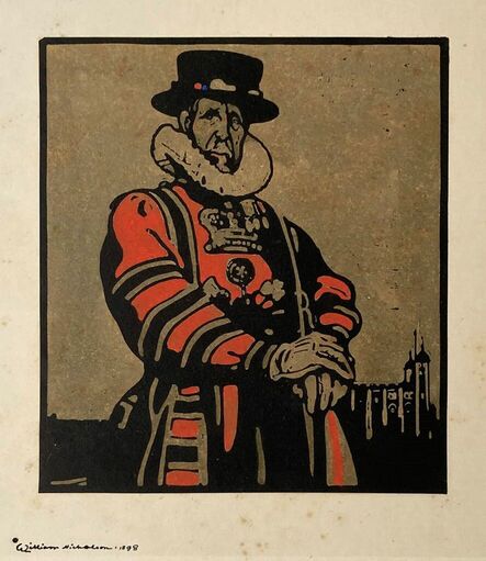 William Nicholson, ‘Beef-eater (the Tower)’, 1898