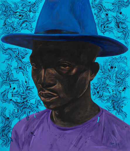 Julio Galindo (b. 1988), Mono azul (2022)