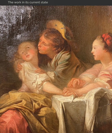 Jean-Honoré Fragonard, ‘The wagered kiss’, ca. 1760