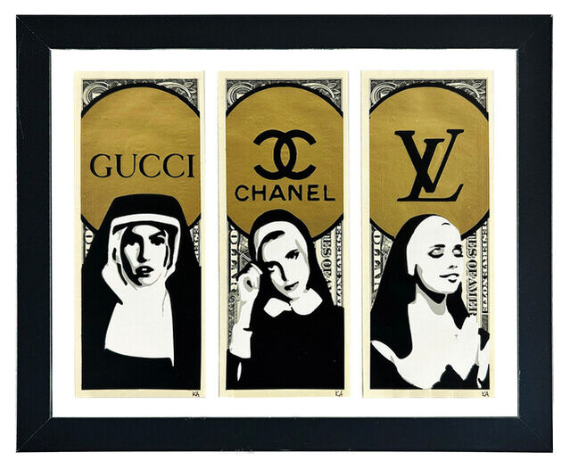 Gucci Chanel Louis Vuitton Wall Artwork