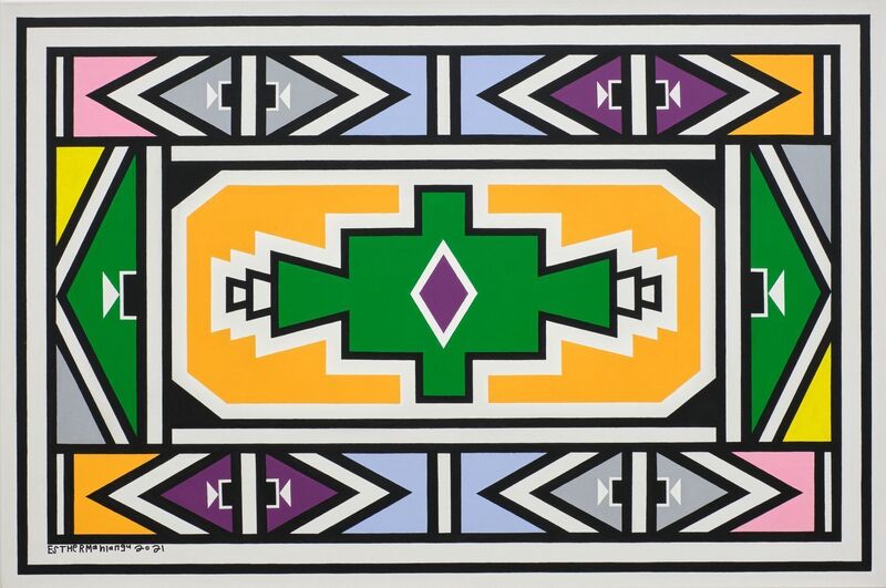 Esther Mahlangu Ndebele Abstract 2021 Available For Sale Artsy