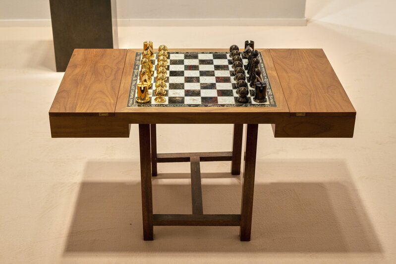 Man Ray Chess Board and Chess Pieces –