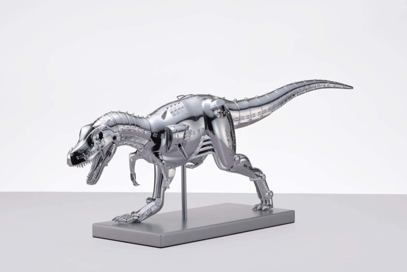 Hajime Sorayama T-Rex Cyborg Dinosaur Figure Silver