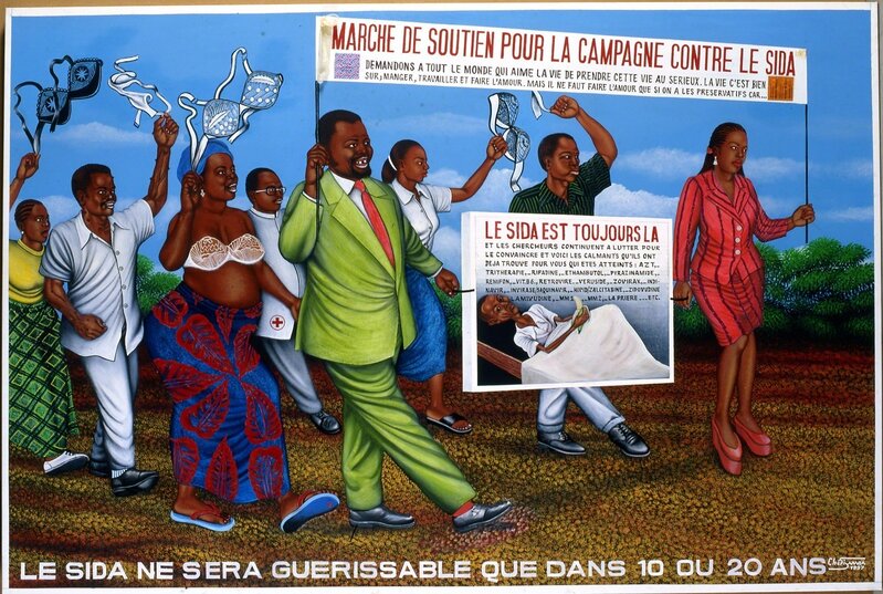 Chéri Samba, Le Sida ne sera guérissable que dans 10 ou 20 ans (AIDS will  Be Curable only in 10 or 20 years) (1997)