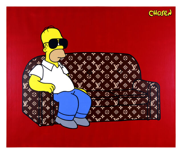 Homer Simpson - Louis Vuitton (Double Neon Series) – Post Modern