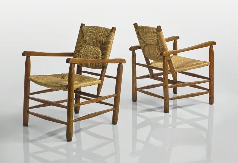 Charlotte Perriand - Pair Charlotte Perriand 'model no. 21' lounge chairs