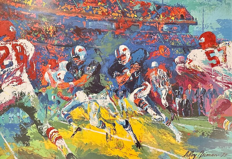 LeRoy Neiman | Rushing Back (1973) | Available for Sale | Artsy