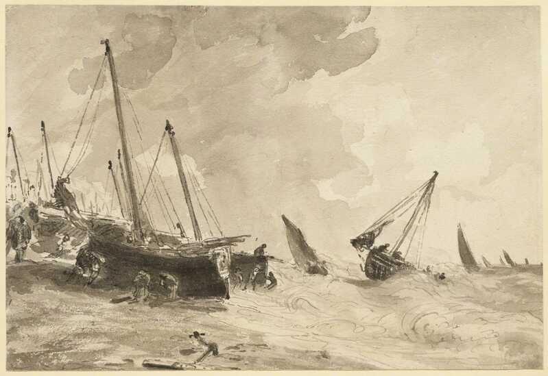 John Constable | Shipping in a Stormy Sea at Brighton (1824) | Artsy