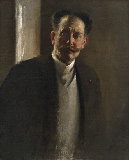 John White Alexander, ‘Study of a Man (with moustache)’, ca. 1980