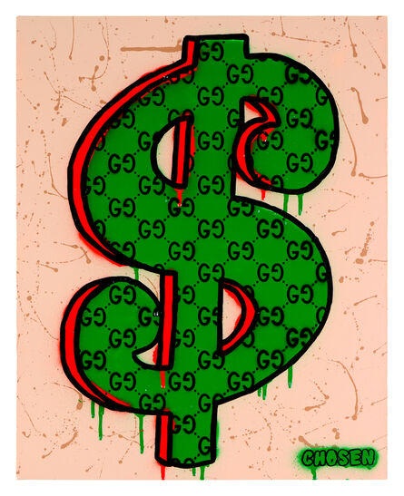 Louis Vuitton Dollar Sign by CHOSEN (2020) : Painting Acrylic