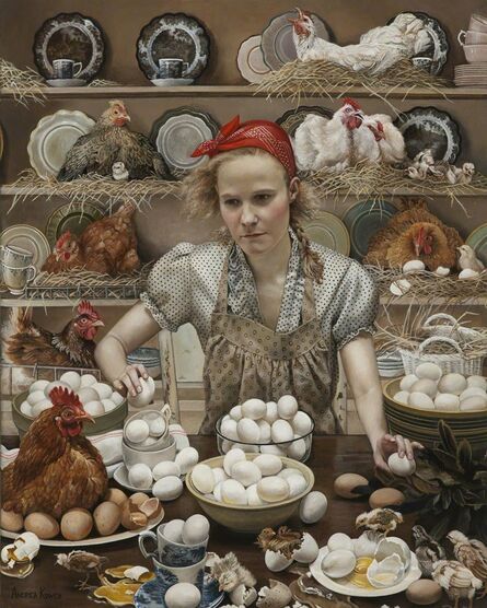 Andrea Kowch, ‘Pecking Order - 1st Limited Edition Framed Hand Signed Print’, 2014