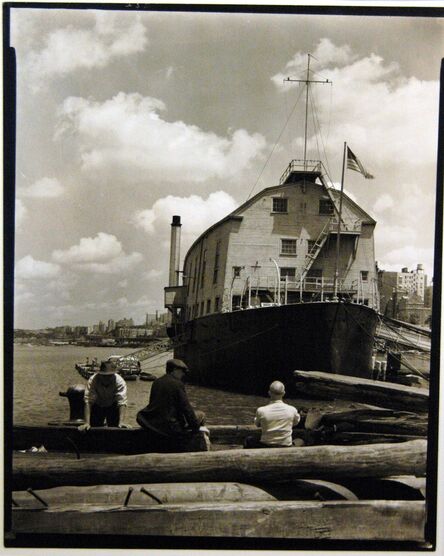 Berenice Abbott, ‘"W. P. O. Illinois" and Wharf’, 1937