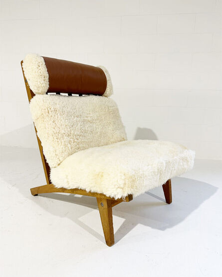 Hans J. Wegner, ‘Model GE 375 Lounge Chair in California Sheepskin’, 1960s