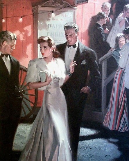 tom lovell christmas dress ~ Common Ground . Tom Lovell ( 1909 1997, American illustrator and painter ) . http://flux-boston.com/wp-content/uploads/8491392358_0d51f33290_o.jpg