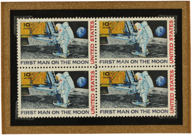 first man on the moon 10 cent stamp