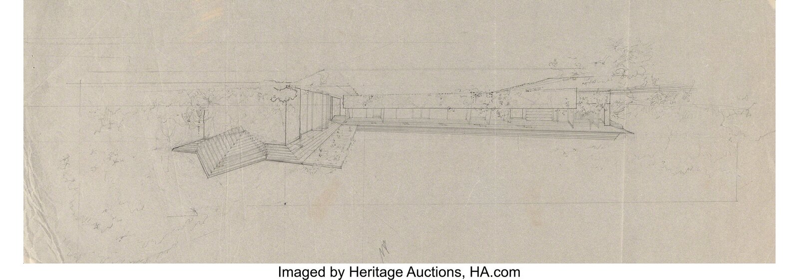 Frank Lloyd Wright | Drawings of the Dr. & Mrs. Paul V. Palmer House ...