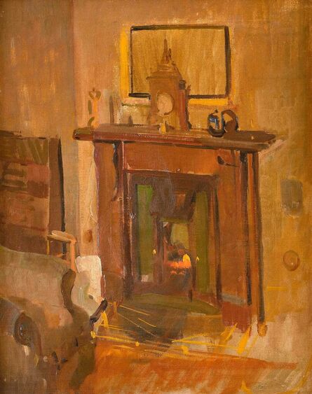 Hilda Carline, ‘The Sitting Room at 3 Park Crescent, Oxford’, ca. 1910