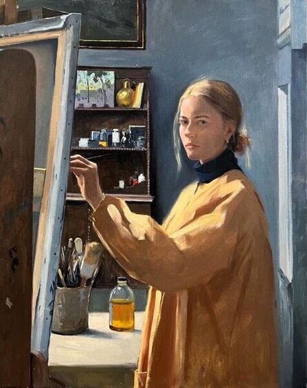 Daisy Sims Hilditch, ‘Self Portrait in Yellow Smock’, 2022