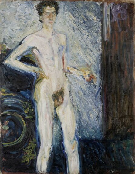 Richard Gerstl, ‘Nude Self-Portrait with Palette’, 1908