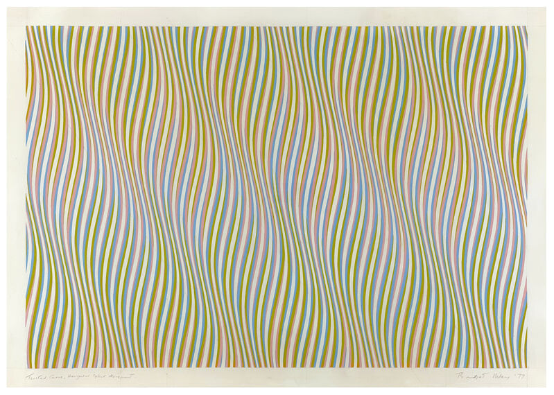 Bridget Riley | Twisted Curve, Horizontal Colour Movement (1977) | Artsy