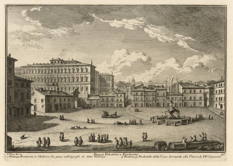 Giuseppe Vasi, Piazza Palestrini o Barberini (1747)