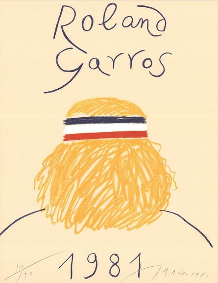 Original Vintage Davis Cup Tennis Poster 1983 by Konrad Klapheck