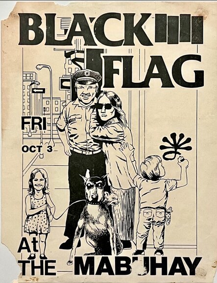 Raymond Pettibon, Black Flag album cover design, 1980s. Courtesy the artist
