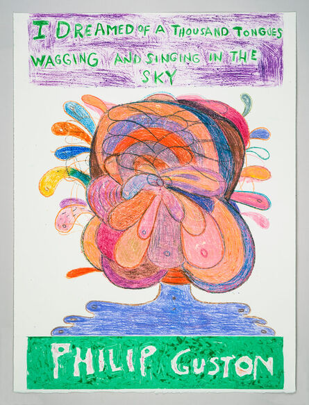 John Yau, ‘I Dreamed Of A Thousand Tongues Wagging And Singing In The Sky/Philip Guston II ’, 2023