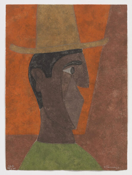 Rufino Tamayo, ‘Cabeza con sombrero’, 1980