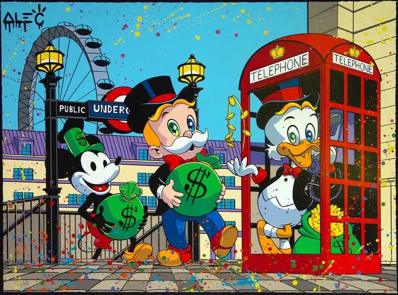 Alec Monopoly Hand-Finished « London Money Bags » (2025) Artsy