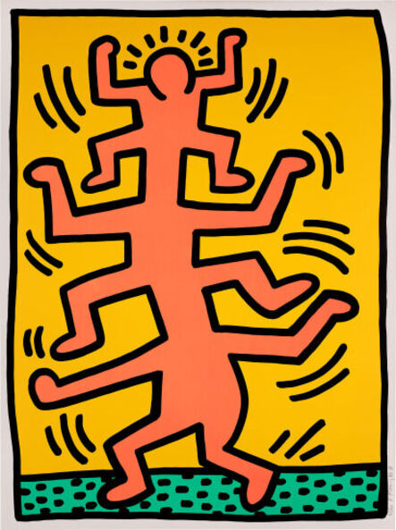 Keith Haring, ‘Growing I’, 1988