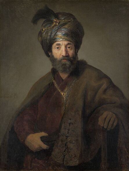 Rembrandt van Rijn and Workshop (Probably Govaert Flinck), ‘Man in Oriental Costume’, ca. 1635