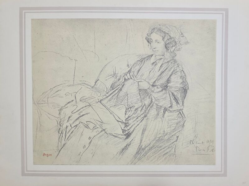 Dame âgée cousant — Edgar Degas