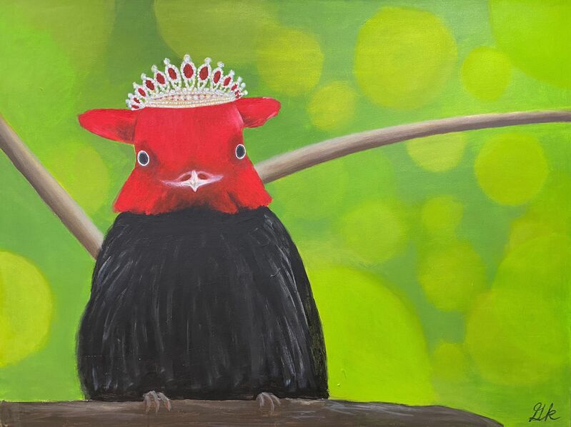 diagonal Koncession ødelagte Gemma Kahng | Red Capped Manakin with Ruby and Diamond Tiara (2021) |  Available for Sale | Artsy