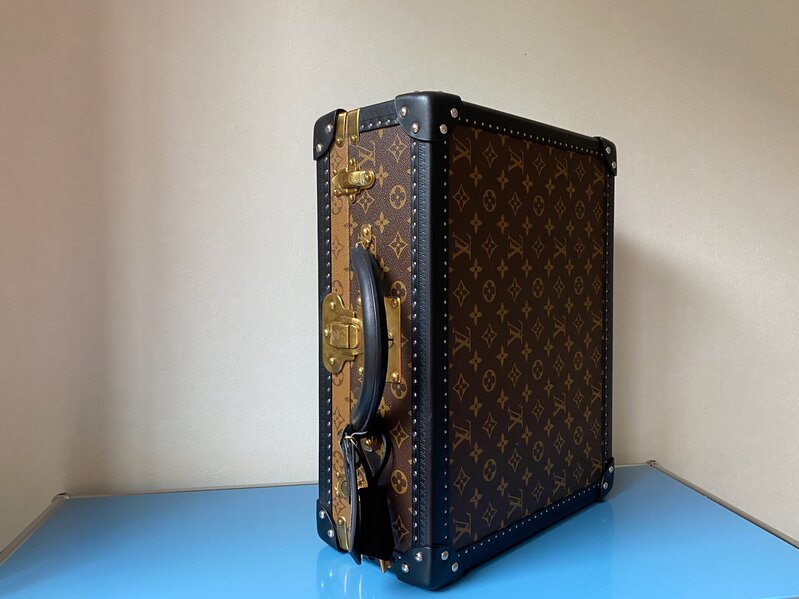 Louis Vuitton Monogram Hardcase Luggage With F Monogram Auction