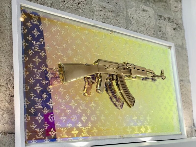Louis Vuitton Gun by Street Art