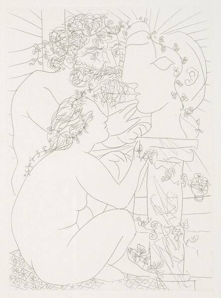 Pablo Picasso, ‘Sculpteur, Modele Accroupi et Tete Sculptee’, 1933