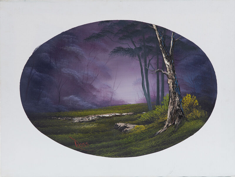 Bob Ross | Bob Ross Signed Original Episode Piece Misty Forest Oval  Contemporary Art Painting (1970-2000) | Artsy