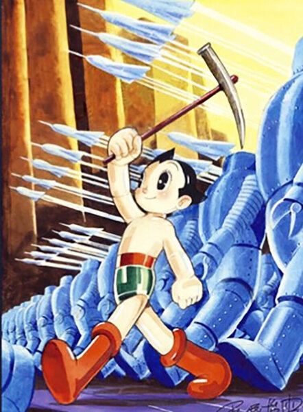 Tezuka Osamu | Astro Boy / Atom Celluloïd de production encré et Tezuka Osamu | Astro Boy / Atom Celluloïd de production encré et