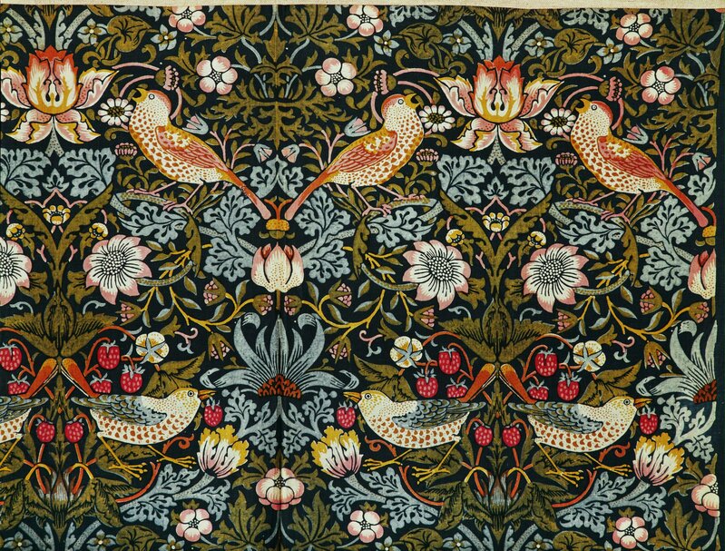 William Morris (1834-1896), The Strawberry Thief (Flower and Bird Pattern)  (1884)