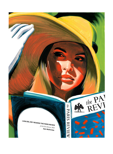 Sam McKinniss, ‘Lana Del Rey Reading The Paris Review’, 2023