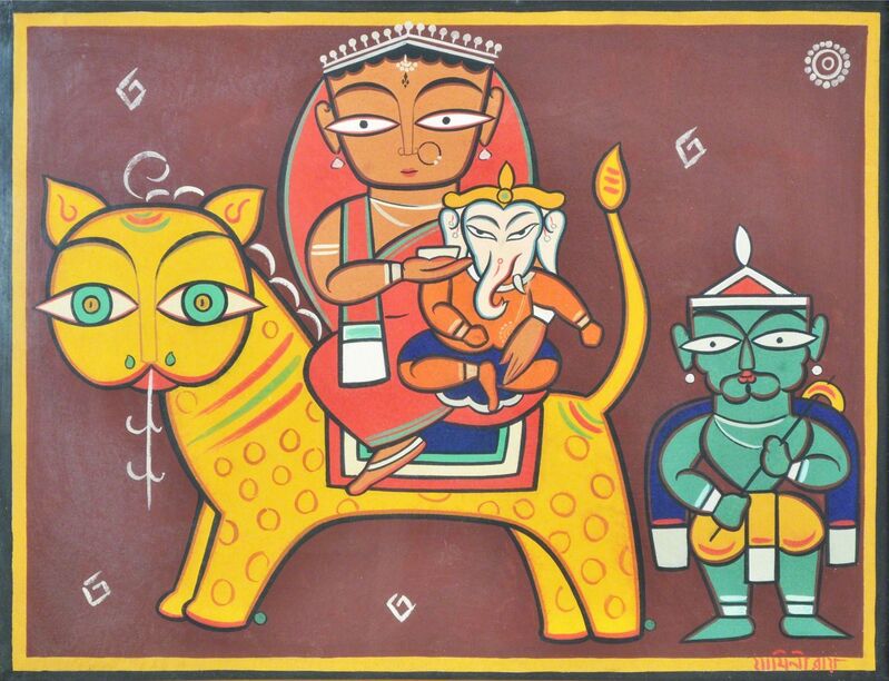 Jamini Roy | Shiva, Durga and Ganesh | Artsy