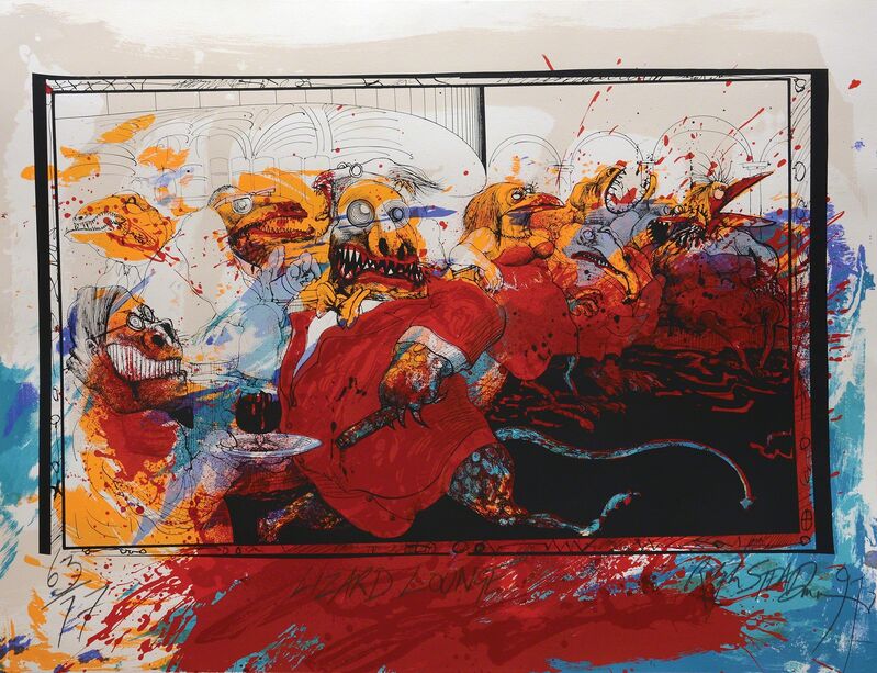 Ralph Steadman | Large Lizard Lounge (Colour) (1997) | Available for Sale |  Artsy