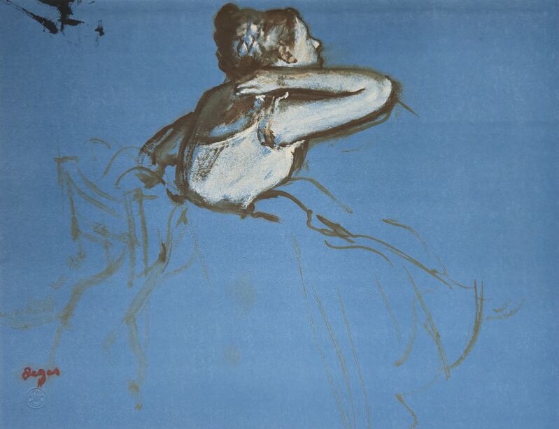 Danseuse assise, la main à la nuque — Edgar Degas