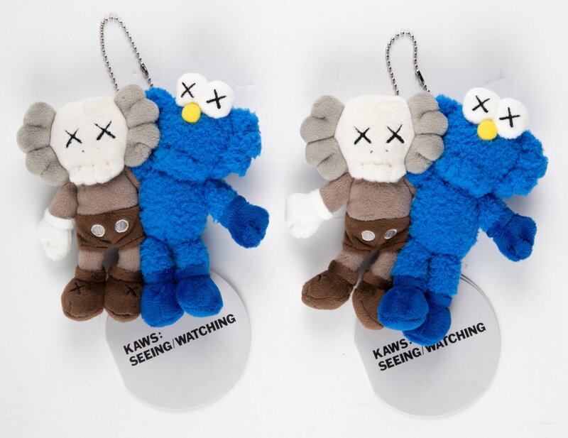 KAWS, Seeing/Watching, keychains (two works) (2018)