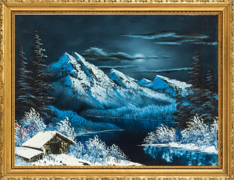 Bob Ross Signed Original Northern Lights Painting
