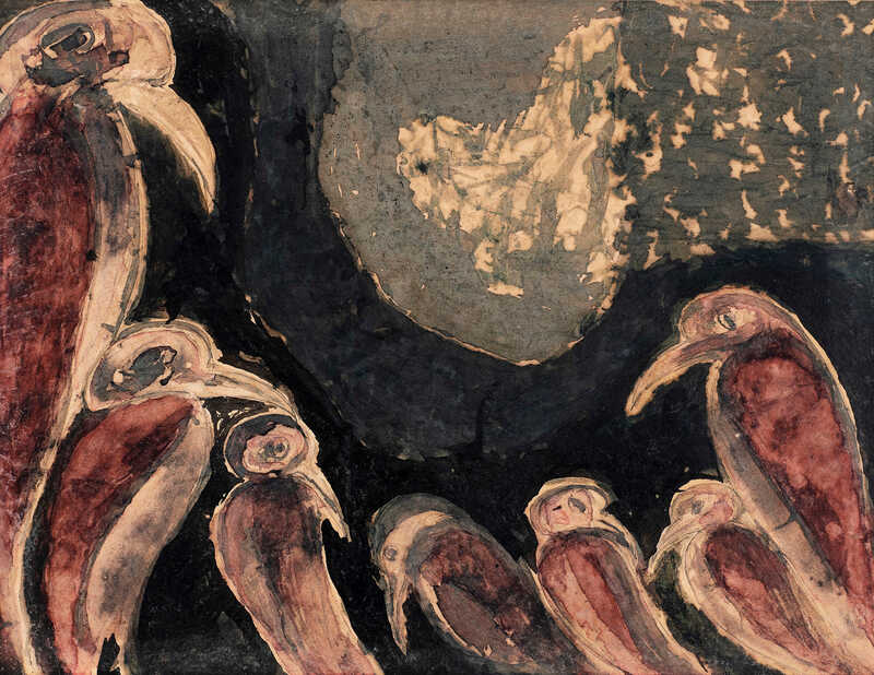 Rabindranath Tagore | Untitled (Birds) (1930) | Artsy