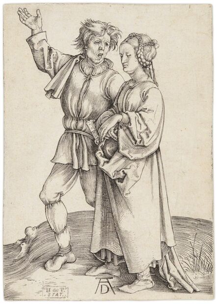 Albrecht Dürer, ‘Rustic Couple’, ca. 1497